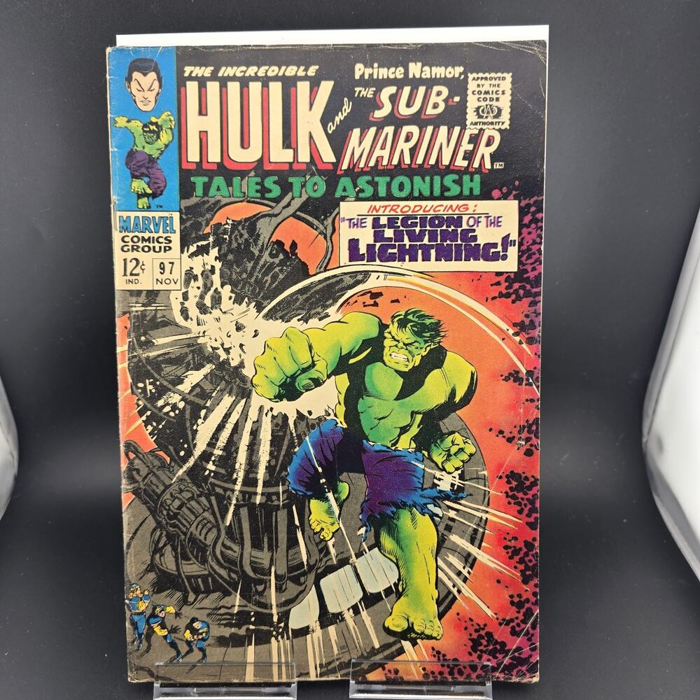 Tales to Astonish #97 (1967) Hulk & Sub-Mariner 1st Legion of Living Lightning V